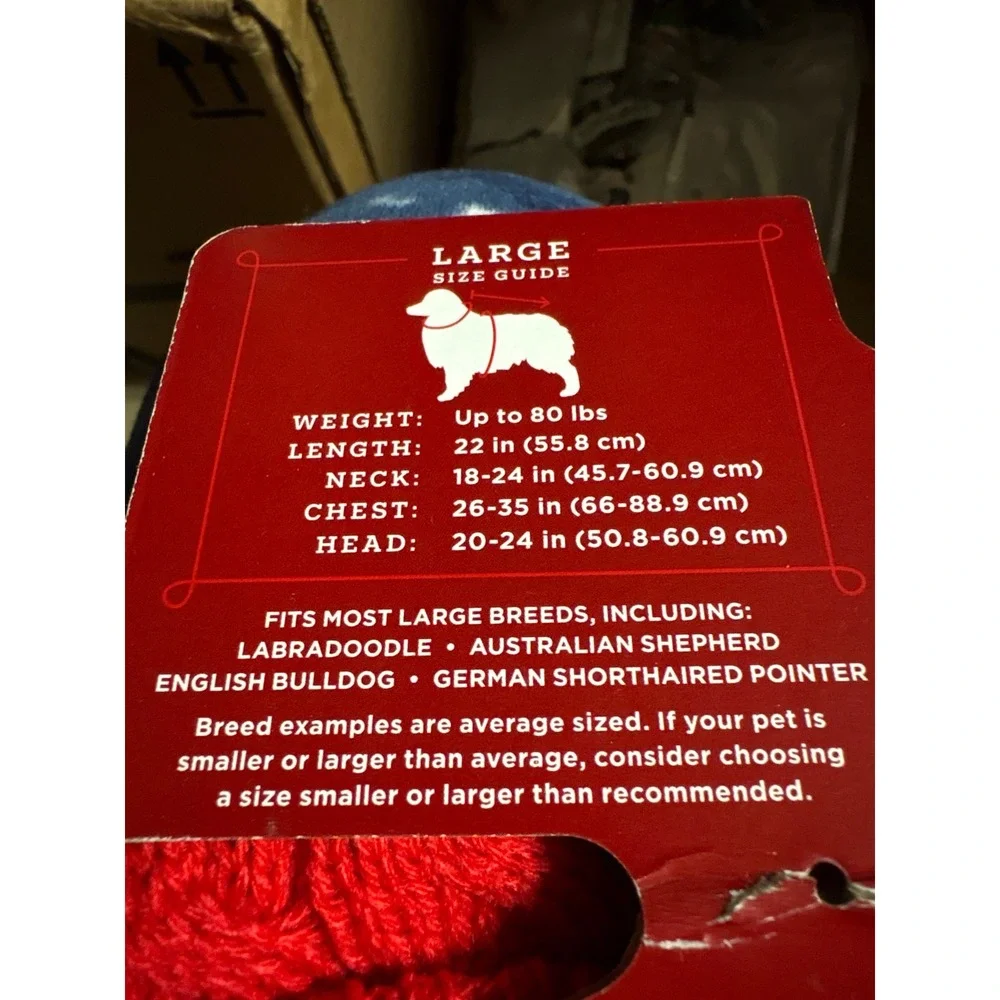 Wondershop Target Red Cable Knit Pet Dog Sweater Large Up to 80 lbs Holiday New